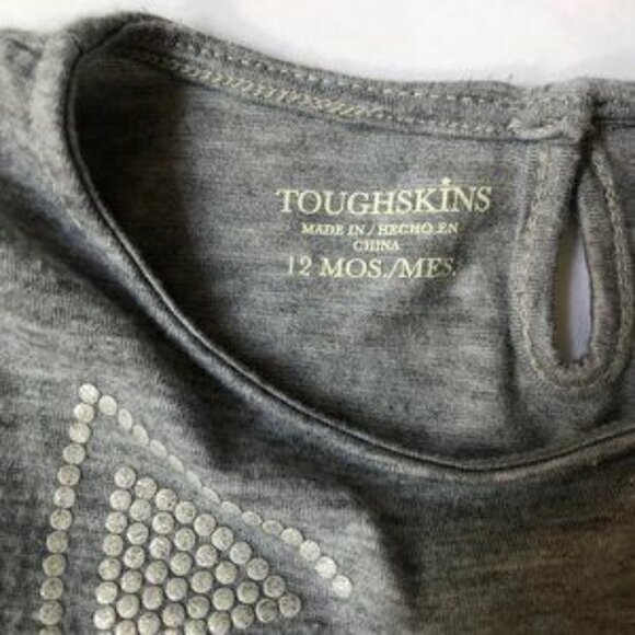 Toughskin Pink and Gray Kitten Face Infant Girl Dress with Headband Size 12 M - Picture 5 of 8